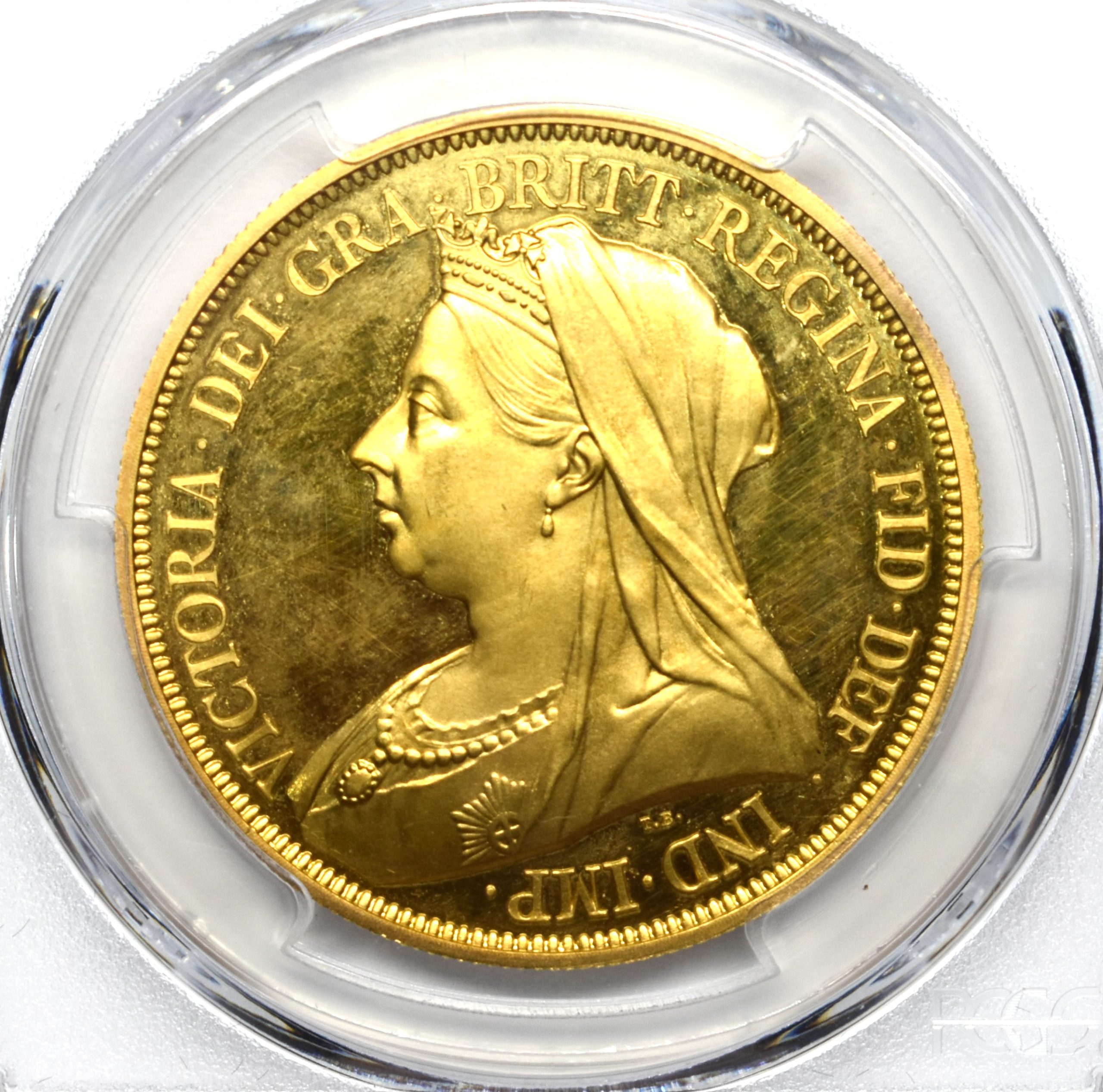 Sold】1893年 ヴィクトリア ヴェールヘッド ５ポンド金貨 PR63+DCAM PCGS | ソブリンパートナーズ